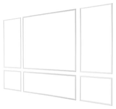 Produktbild von Wandleisten 3er-Pack, Wandverkleidungsset, leichtes, lackierbares Polystyrol, einfach zu installierende Akzentwandverkleidung für die Inneneinrichtung von Wohnzimmer, Schlafzimmer, Zuhause, weiß (79 x 160 + 79 x 61 cm)