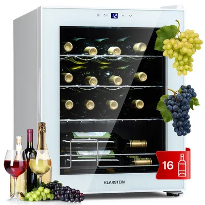Obrázek produktu pro Klarstein Shiraz, malá vinotéka, 1-zóna, skleněné dveře, 5-18 °C, 16 lahví