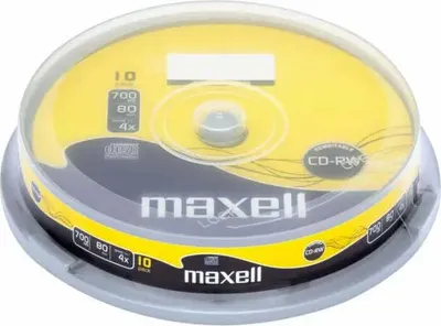 Produktbild von Maxell CD-RW 80XL 10 pack, 1x, CD-RW, 120 mm, 700 MB, Spindel, 10 Stück(e)