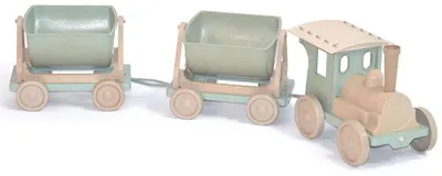Immagine prodotto di Trenino da sabbiera con due vagoni, colori pastello