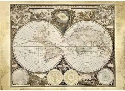 Obrázok produktu pre SCHMIDT SPIELE Historická mapa sveta puzzle pre dospelých - 2000 dielikov