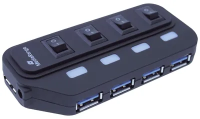 Image de MediaRange Hub USB 4 ports USB 3.0 externe noir