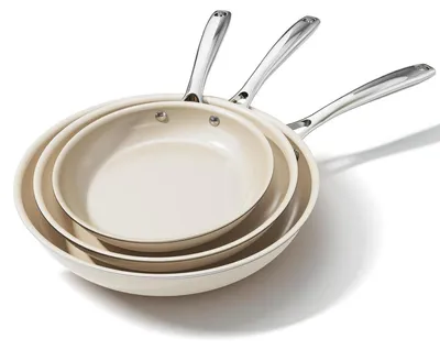 Produktbild von Keramik-Antihaft-Pfannen-Set 20cm+24cm+28cm Induktionsgeeignet PFAS-frei Ofenfest