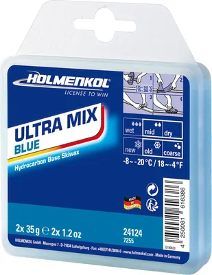 Produktbild von Holmenkol Skiwachs Hydrocarbon UltraMix red - 2x 35g Basiswachs Wax