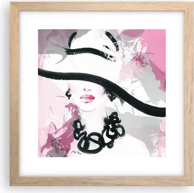 Produktbild von Gerahmtes Poster - Rahmen in heller Eiche - Frau Abstraktion - 30x30 cm - Wand Bild - Wanddeko - Wandbilder - Kunstposter - Wandposter - Bilderrahmen - Bilder - Kunstdruck - Wandbild - P2NAC30x30-3690