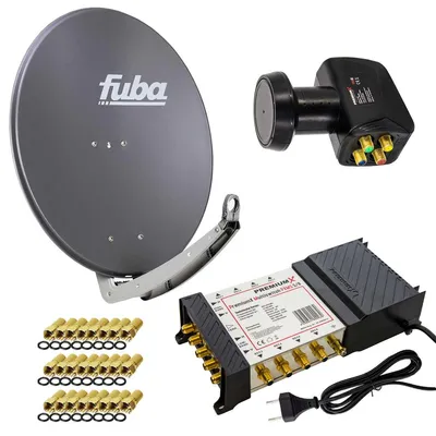 Produktbild von PremiumX Satelliten-Komplettanlage Fuba DAA 780 A Antenne 5/8 Multiswitch LNB F-Stecker