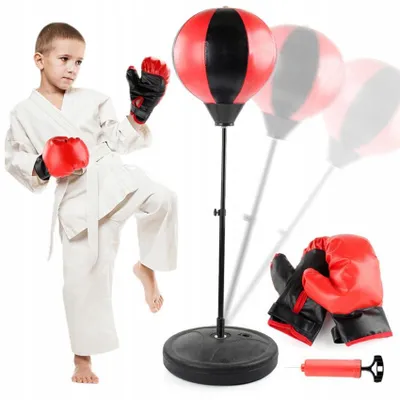 Zdjęcie produktu dla Zestaw Bokserski dla Dzieci Gruszka Stojąca Rękawice Trening Boks Regulacja