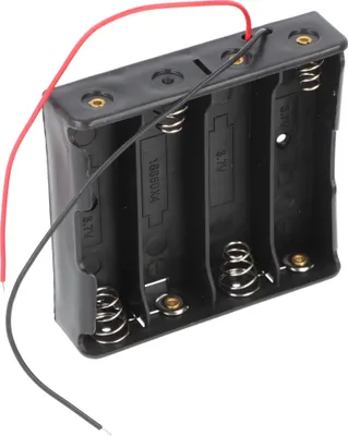 Produktbild von Batteriehalter für 4x 18650 Zellen mit Anschluss (4S1P)
