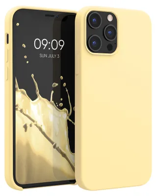 Produktbild von kwmobile Handyhülle für iPhone 12 Pro Max Hülle, für iPhone 12 Pro Max Case - Hülle Silikon - kabelloses Laden - Hellgelb