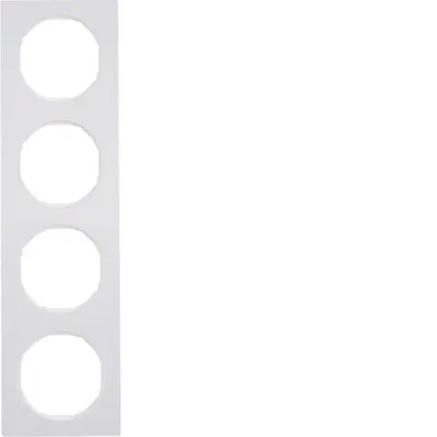 Produktbild von Berker Rahmen R.3 4fach 10142289 polarweiß glänzend