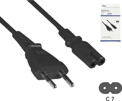 Produktbild von DINIC CB-8-5M-KB, 5 m, Netzstecker Typ C, IEC C7, H03VVH2-F