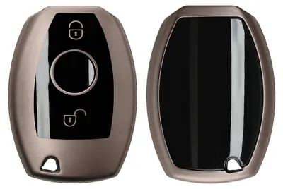 Produktbild von kwmobile Schlüsselhülle für Mercedes Benz 2-Tasten Autoschlüssel (nur Keyless Go) Hülle - Autoschlüssel Schlüssel Hülle aus TPU Silikon -