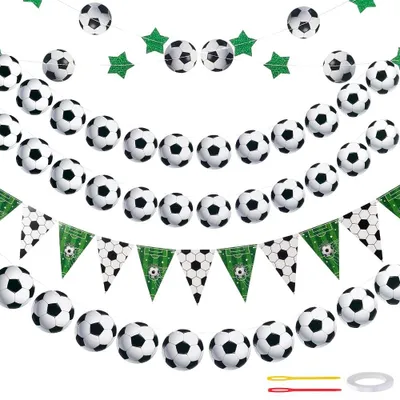 Fußball-Party-Dekorationen, 4 Stile, Banner & Girlanden