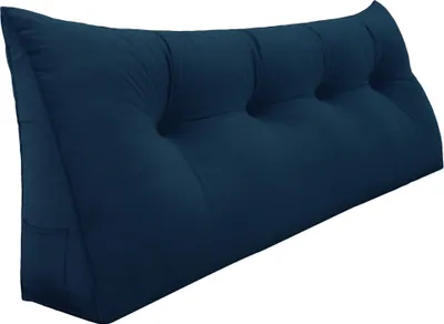Obrázek produktu pro Velký ergonomický polštářek na opěrku hlavy sametový klínový polštářek, polštářek na čtení, klínový polštářek, zádový polštářek, odpočinkový polštářek, dekorativní polštářek