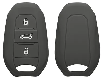 Obrázok produktu pre Puzdro na kľúče kwmobile pre automobilové kľúče Peugeot Citroën s 3 tlačidlami (len Keyless Go) – silikónové puzdro na automobilové kľúče –