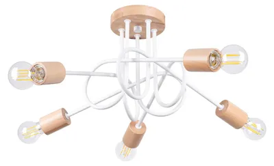 Produktbild von Deckenlampe Metall E27 Natur Weiß Skandinavisch