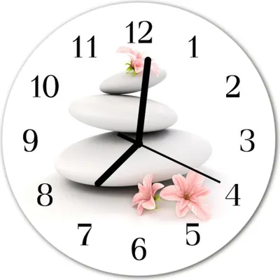 Immagine prodotto di Orologio da parete in vetro, ideale per la cucina, con vetro trasparente, diametro 30 cm, colore bianco