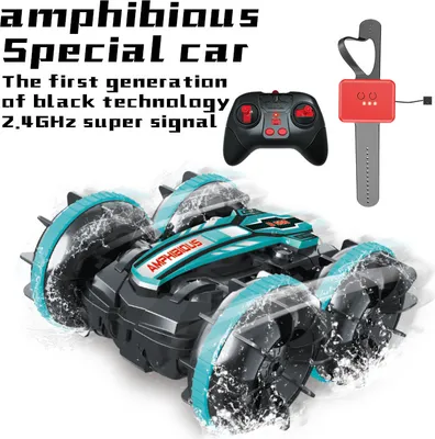 Produktbild von Amphibisches RC Stunt Ferngesteuertes Auto 4WD 2.4 GHz RC Stunt Car 360° Offroad Auto mit Gestensensor, Geschenk für Kinder Jungen Weihnachtsgeschenke