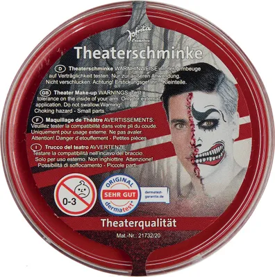 Produktbild von Jofrika 749002 Theaterschminke rot Halloween (25 g)