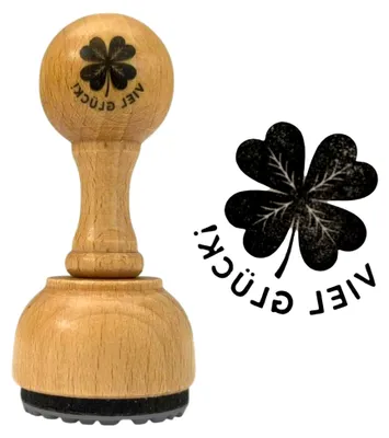 Produktbild von Kleeblatt Glücksbringer Holzstempel