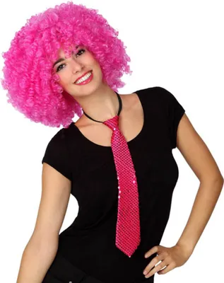 Produktbild von Glitzer-Krawatte Karnevalsaccessoire mit Pailletten pink - Einheitsgröße