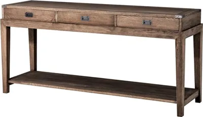 Produktbild von Casa Padrino Luxus Konsole mit 3 Schubladen in dunkelbraun 162,5 x 47,5 x H 76 cm - Wohnzimmermöbel