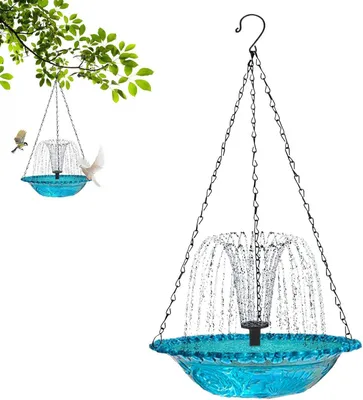Produktbild von Solar-Vogeltränke für den Außenbereich mit Vogelfutterstelle, Vogelbad für Finkenvögel, Garten, Balkon, Terrasse und Hof, für Blauvögel und Rotkehlchen