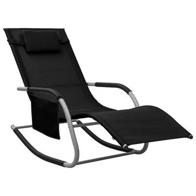 Zdjęcie produktu dla VidaXL 310509, Lounge, Obite siedzisko, Stal, Tkanina, Czarny, Szary, 620 mm, 1490 mm