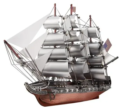 Image de Puzzle 3D, Piececool, Frégate à voiles, métal, 349 pièces