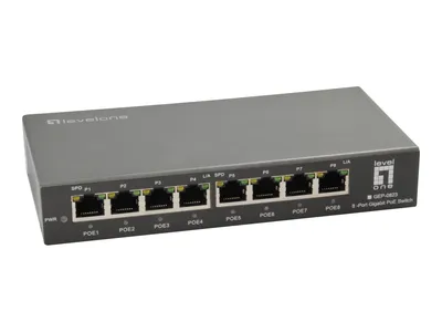 Obrázok produktu pre Sieťový prepínač LevelOne GEP-0823 Gigabit Ethernet (10/100/1000) napájanie cez Ethernet (PoE) čierny