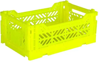 Produktbild von Aykasa Faltbox Klappbox NEON YELLOW neongelb mini