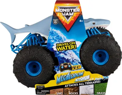 Produktbild von Monster Jam - Megalodon Storm, ferngesteuertes Amphibienfahrzeug, Monstertruck, 4 Jahr(e)