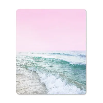 Produktbild von MuchoWow® Mauspad Mousepad Meer - Wellen - Rosa - Natur 30x40 cm - Mousepads - Maus Mat - Pad - Mausunterlage - Mausmatten
