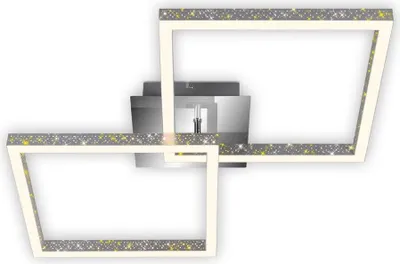 A modern LED ceiling light with a glitter effect.