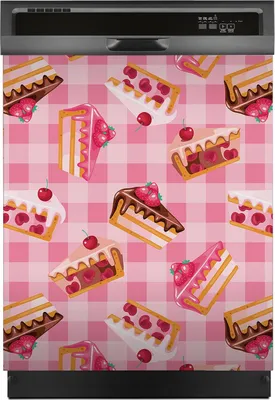 Produktbild von Aufkleber sticker 60x70 cm Dekorative folie Spülmaschine - Torten mit Kirsche und Erdbeere