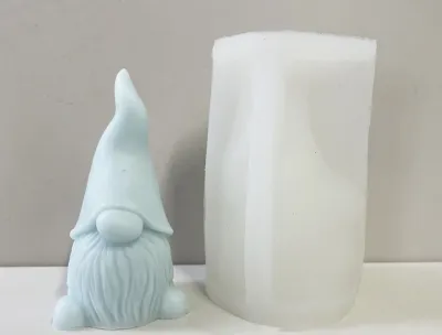Produktbild von 3D Wichtel Silikonform, Zwerg Kerzengießformen Seifenform, DIY Fondant Formen Schokoladenform Gießformen Modellierformen