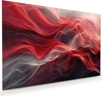 Produktbild von Glasbild 90x60cm in XXL für Wohnzimmer, Schlafzimmer Motiv Abstrakte Wellen