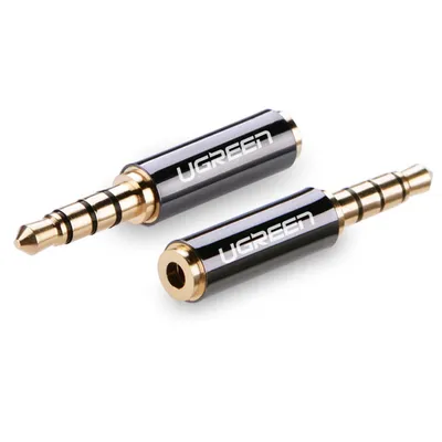 Produktbild von Ugreen Adapter 2,5 mm (weiblich) Microklinke auf 3,5 mm Miniklinke (männlich) Adapter schwarz (20502), 2.5 mm, 3.5 mm, Schwarz