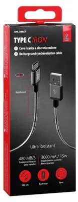 Image de Fer à repasser, câble USB > USB Typ-C - 100 cm