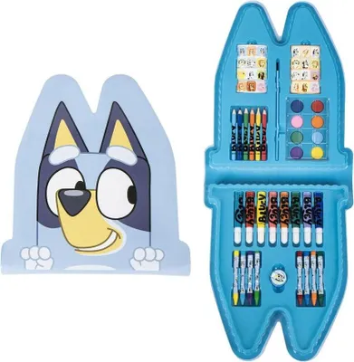Produktbild von Bluey Mal-Schreinset mit Markern und Buntstiften