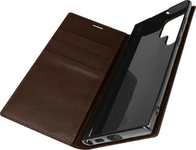 Produktbild von Avizar, Lederhülle mit Portemonnaie und Standfunktion für Samsung Galaxy S22 Ultra, Braun