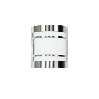 Produktbild von Wandlampe außen in Silber IP44 E27 Glas Edelstahl Modern Wandleuchte außen Terrasse Garten