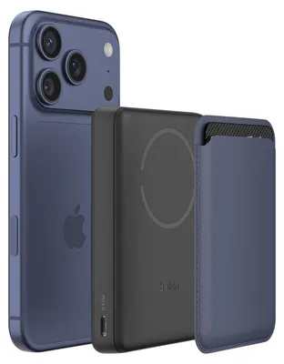 Produktbild von Belkin BPD017HQBK, 5000 mAh, Kabelloses Aufladen, 7,5 W, Schwarz