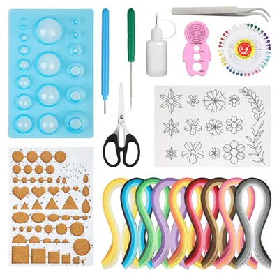 Quilling-Set 19-tlg. mit 900 Streifen, DIY Papierkunst