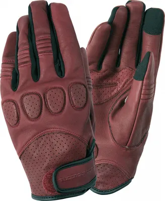 Produktbild von TUCANO URBANO GIG PRO Burgunderrote Sommerhandschuhe aus echtem Leder größe XS