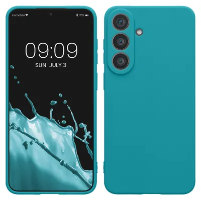 Produktbild von kwmobile Handyhülle für Samsung Galaxy S26 FE Hülle - weiches Handy Silikon Case - Schutzhülle Cover - Petrol matt