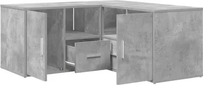 Obrázok produktu pre vidaXL Rohový regál betón sivý 160x40x45 cm materiál na báze dreva