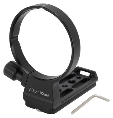 Immagine prodotto di Anello di fissaggio per treppiede con collare per obiettivo, compatibile con la base in alluminio Arca dotata di piastra a sgancio rapido da 80 mm, modello Z 24 fino a 200 mm F/4-6,3 VR