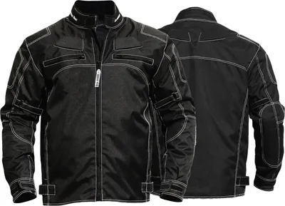 Produktbild von BiGXXL Motorradjacke textilien Kombi Jacke schwarz jacke 6XL,7XL, 8XL, 9XL, Größe:64/6XL