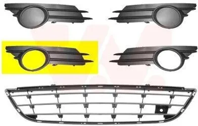Produktbild von VAN WEZEL Lüftungsgitter Grill Stoßfänger für OPEL Corsa D Schrägheck (S07) mit Loch/Löchern für Nebellampen